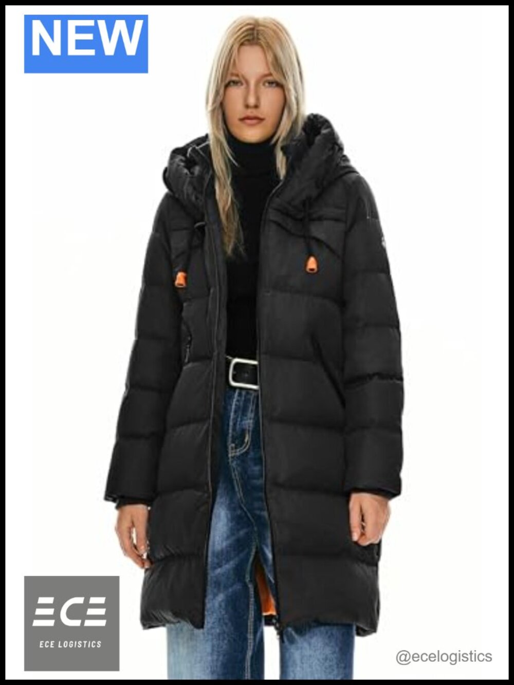 Women's Thickened RDS Down Puffer Long Winter Coat Hooded A-Line Jacket